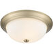 Kipson 3 Light 15 inch Modern Gold Flush Mount Ceiling Light